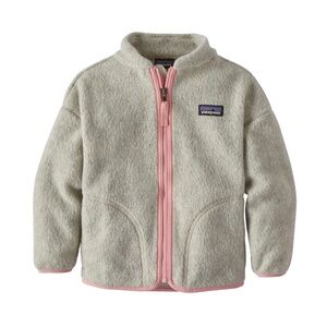 PATAGONIA Baby Cozy-Toasty Jacket Baby Kid 12-18 Months Sherpa Teddy Beige Pink